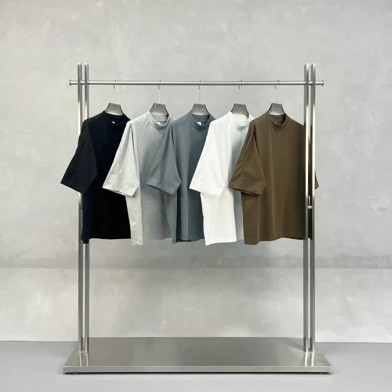 Premium-Curved-Sleeve-Seams-Tee-Men-Boxy-Fit-Plain-Blank-T-shirt-Custom-Screen-Printing-Tops-Clothing-Silicon-logo
