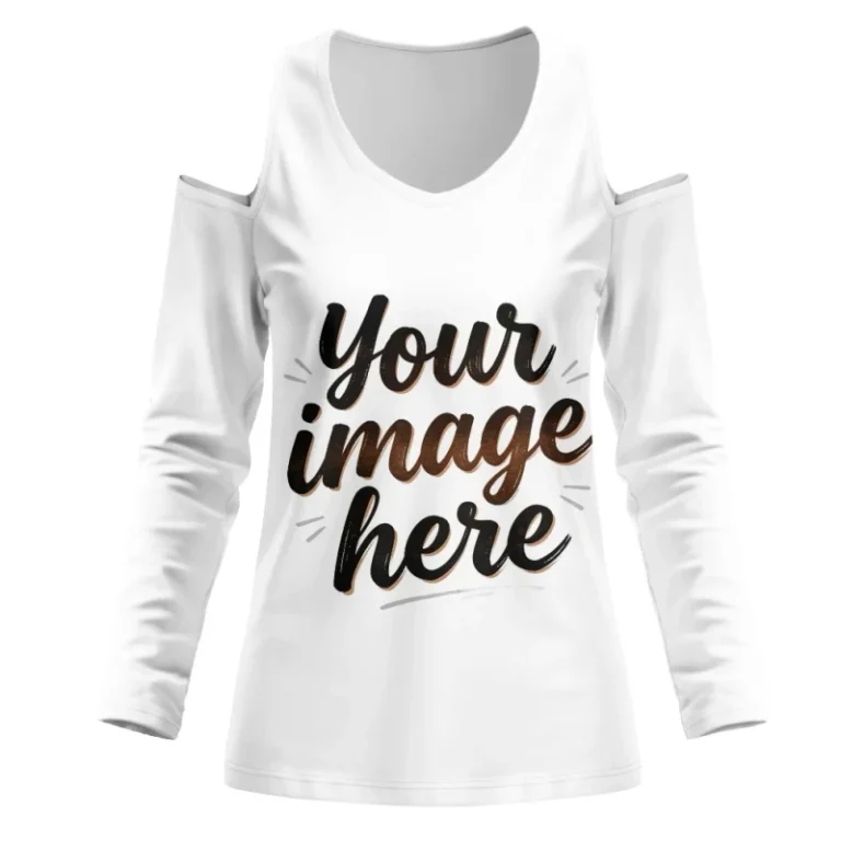 Print-on-Demand-Womens-Breathable-Casual-Off-shoulder-V-neck-Long-sleeved-T-shirt-for-Women-Spring-Custom-Design-Sense-Top