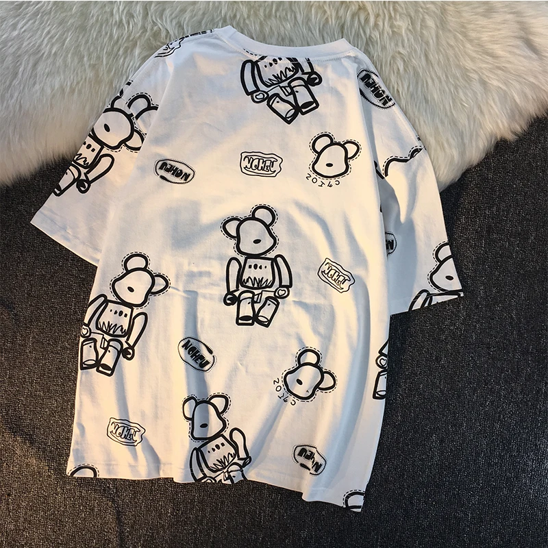 Printed-Graphic-T-Shirts-100-Cotton-O-neck-Mens-T-shirts-Casual