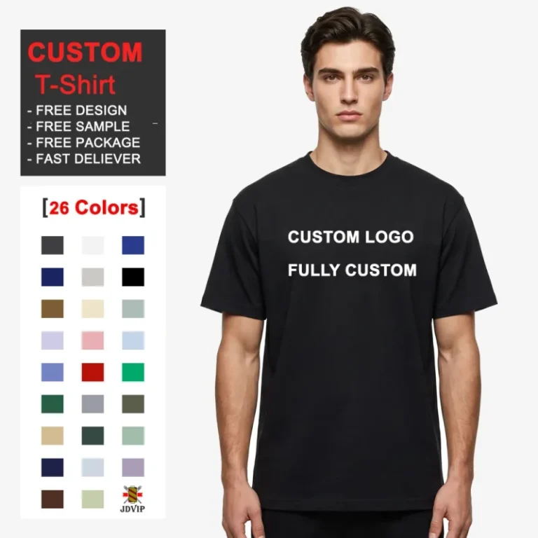 Private-Label-Clothing-Line-230g-100-Cotton-Heavyweight-Blank-Mens-Costom-T-Shirts-DTG-Print-Corporate-Tee
