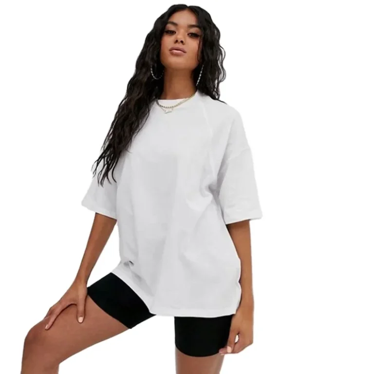 Professional-Blank-Super-Oversized-Women-Dropped-Shoulders-Seam-Design-White-T-Shirt