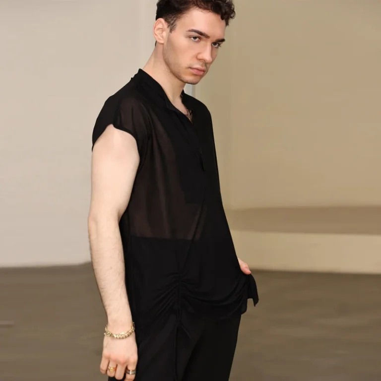 Professional-Stage-Performance-Clothing-Mens-Practice-Clothes-Top-Tee-V-neck-T-shirt-Breathable-Loose-T-shirt-for-Men
