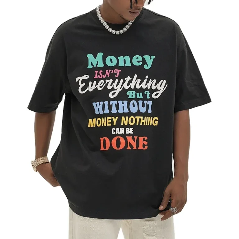 Puff-Print-T-shirt-Summer-New-230g-Heavy-Loose-Short-Sleeve-T-shirt-for-Men