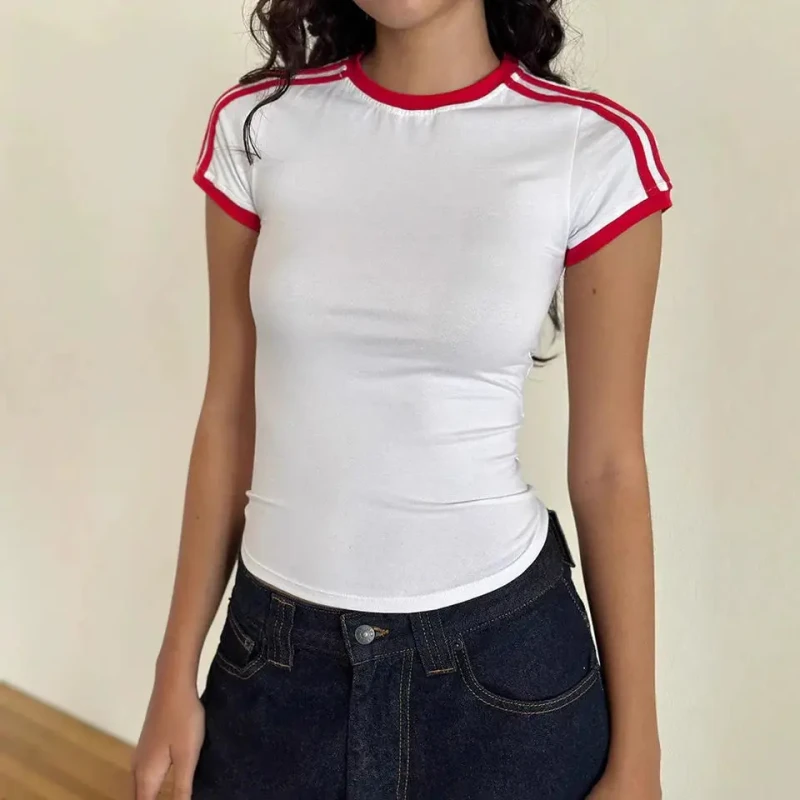 Puff-Rhinestone-Plain-Sexy-Fitted-Thin-Blank-Shirt-Womens-T-shirts-Crop-Top-Custom-Logo-Baby-Tee-For-Woman
