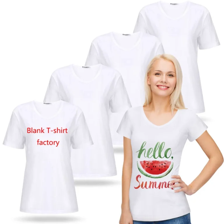 Quality-Unisex-V-neck-Blank-T-Shirts-Bleached-Shirts-For-Sublimation-Polyester-T-shirt-To-Sublimate-Custom-Logo