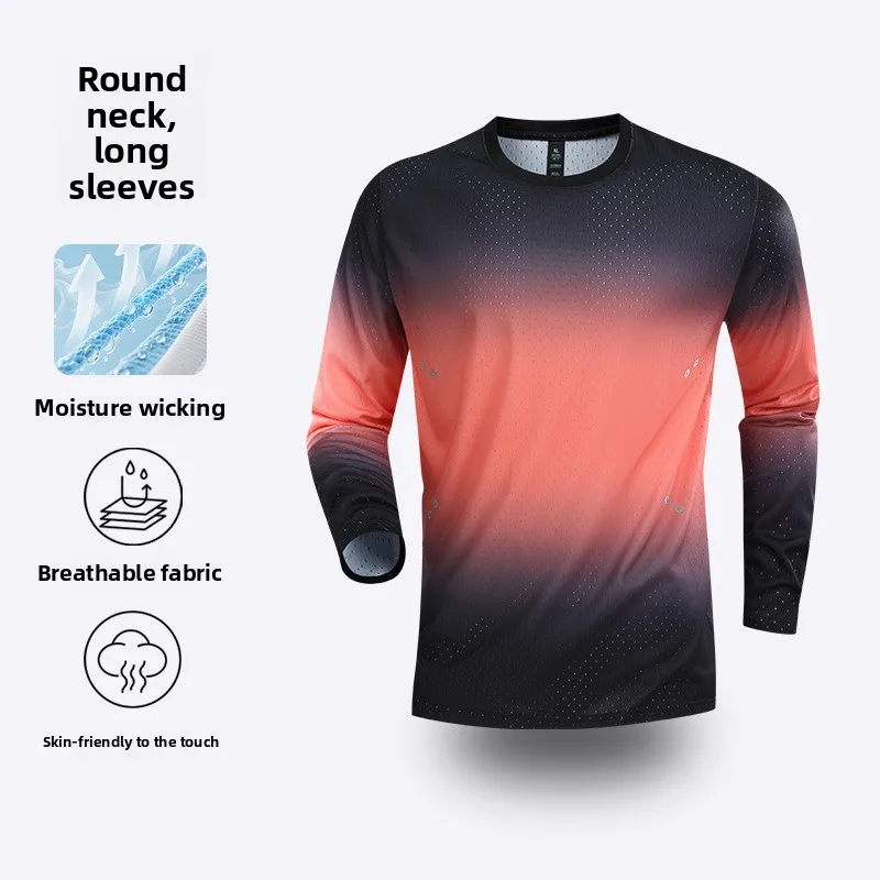 Quick-Dry-Breathable-Crew-Neck-Long-Sleeve-Mens-Running-Sports-T-Shirt-100-Polyester-Fitness-Clothing-Outdoor-Hiking-Training