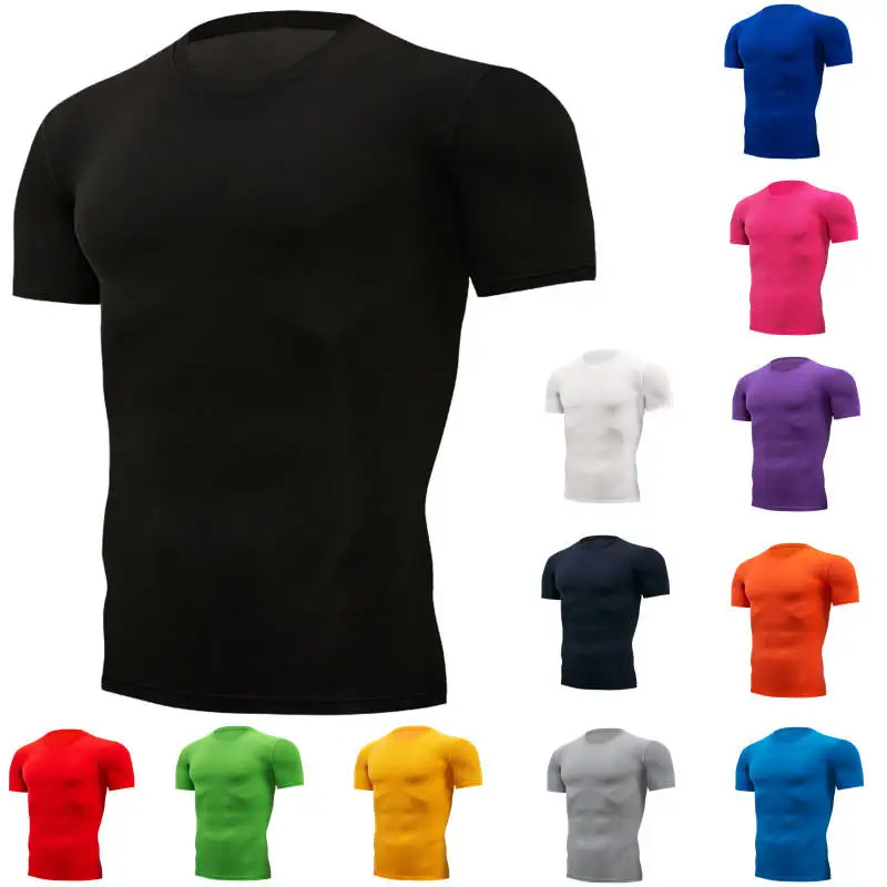Quick-Dry-Breathable-Running-Men-Youth-Compression-Shirts-Suit-Fitness-Tight-Sportswear-Riding-Short-Sleeve-Workout-T-shirt