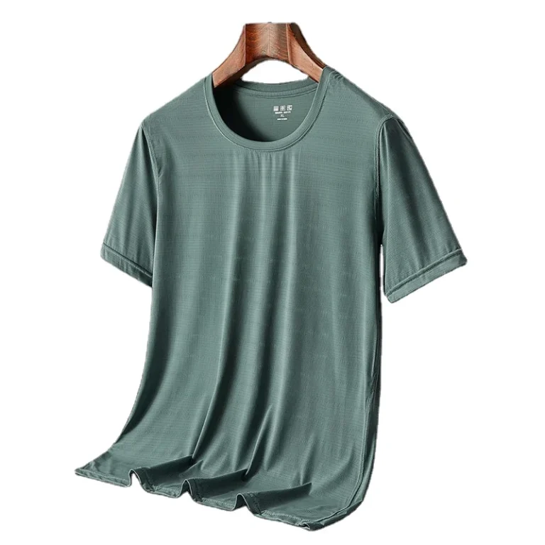Quick-Dry-Slim-Fit-Mens-Ice-Mesh-Short-Sleeve-Plus-Size-Running-Fitness-Eco-Friendly-Breathable-Silk-Cotton-Sports-T-Shirt-8XL