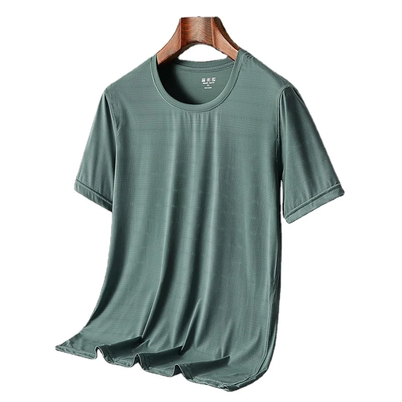 Quick-Dry-Slim-Fit-Mens-Ice-Mesh-Short-Sleeve-Plus-Size-Running-Fitness-Eco-Friendly-Breathable-Silk-Cotton-Sports-T-Shirt-8XL