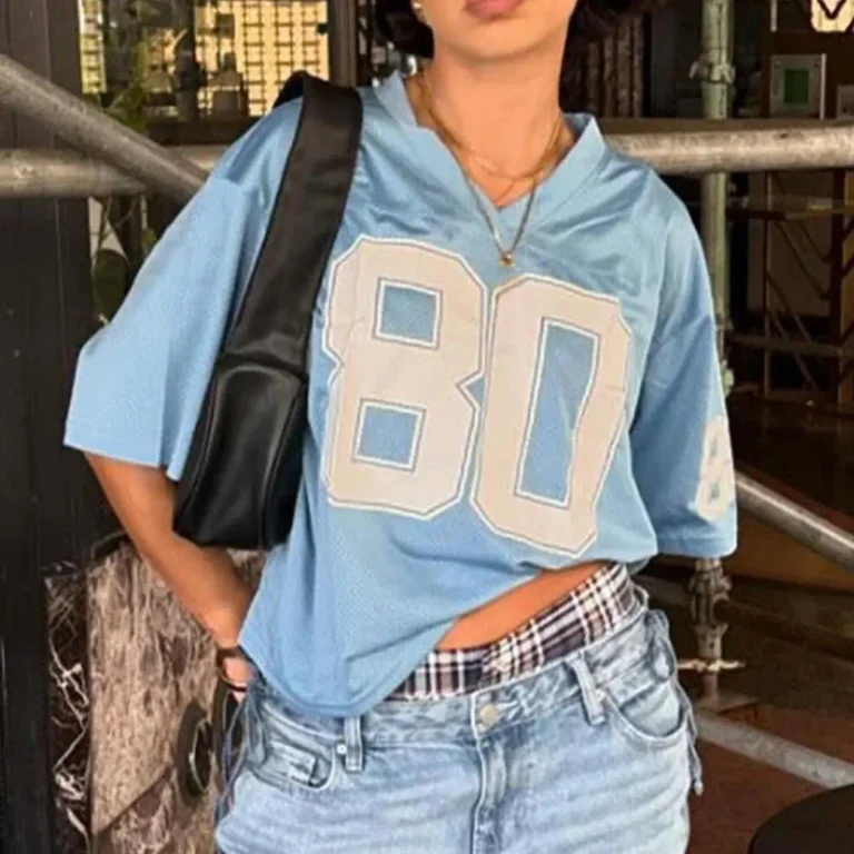 RUICHI-American-Streetwear-Baddie-Style-Womens-T-Shirt-Letter-Print-V-Neck-Oversize-Loose-Casual-Basic-Top
