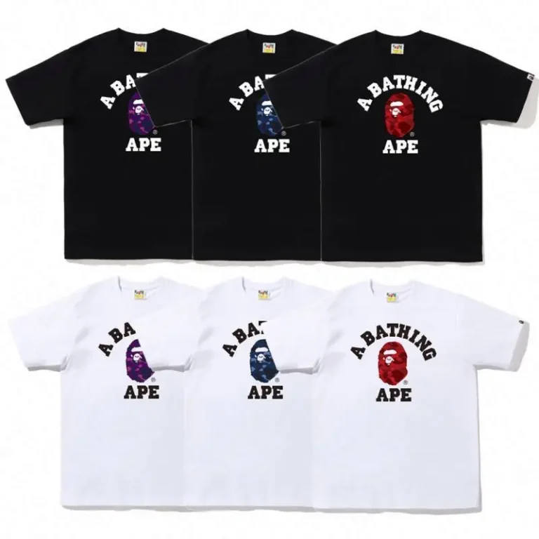 Ready-Stock-Mens-Trendy-Printed-Ape-Design-Knitted-280g-Bapees-T-Shirt