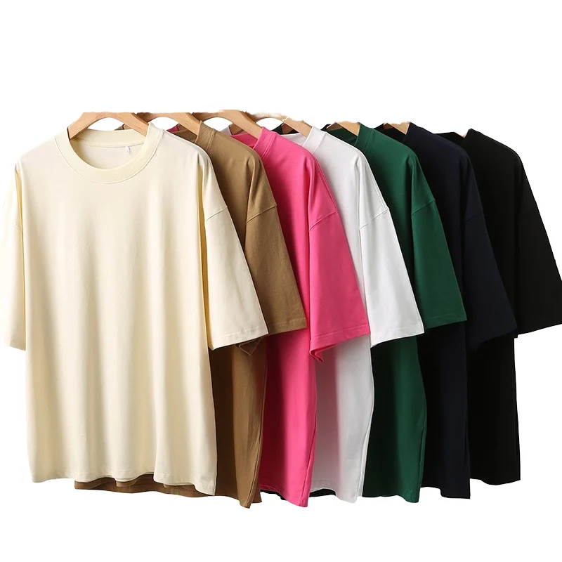 Ready-To-Ship-Custom-Private-Label-230gsm-Combed-Cotton-T-Shirt-Drop-Shoulder-Streetwear-Blank-Tee-Manufacturer