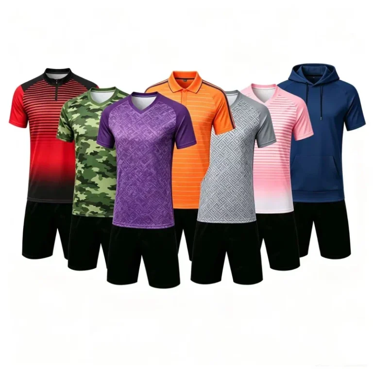 Red-Yellow-Heat-Transfer-Printed-Breathable-Kids-Soccer-Uniform-Sets-Retro-Football-Jersey-Youth-Soccer-Kit-100-Polyester