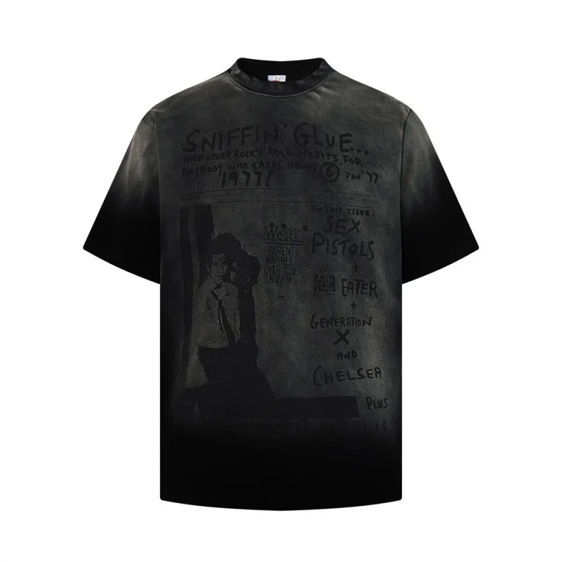 Retro-Character-Print-Short-Sleeve-T-Shirt-Punk-Style-Distressed-Worn-Pure-Cotton-Neck-Mens-Loose-Fit
