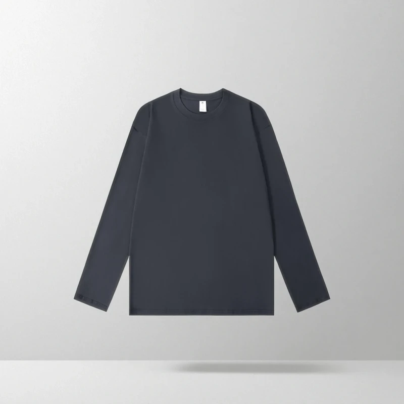 Retro-Men-Women-Long-Sleeve-T-Shirts-230g-Pure-Cotton-Breathable-Moisture-Absorbing-Sweat-Wicking-Loose-Fit-Smart-Casual