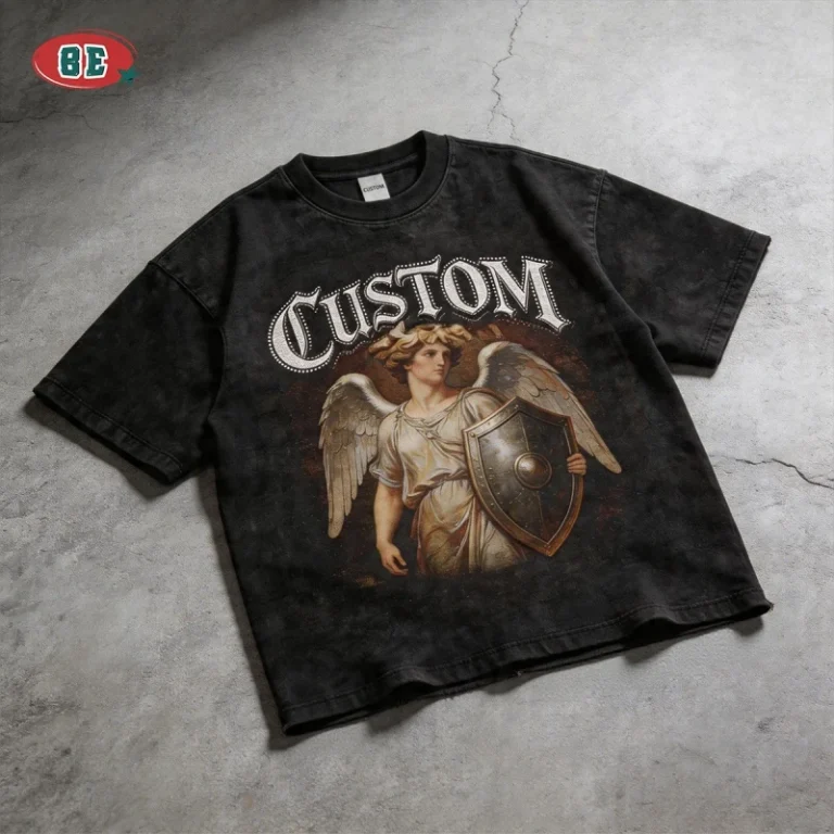 Retro-Style-Acid-Wash-Short-Sleeves-Tshirt-Customizable-Logo-Drop-Shoulder-Oversized-Fit-DTG-Rhinestone-Hip-Hop-T-Shirt