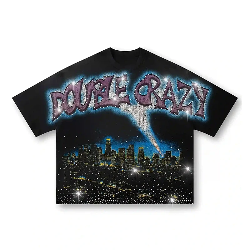 Rhinestone-Boxy-Fit-T-Shirt-100-Egyptian-Cotton-Vintage-Graphic-Eco-Friendly-DTG-Print-Soft-Breathable-Streetwear-Tee