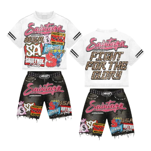 Ropa-Deportiva-De-Hombre-Custom-Logo-DTG-Printed-Streetwear-Cotton-Crop-Top-T-Shirt-Shorts-Set-Shorts-Pants-for-Men