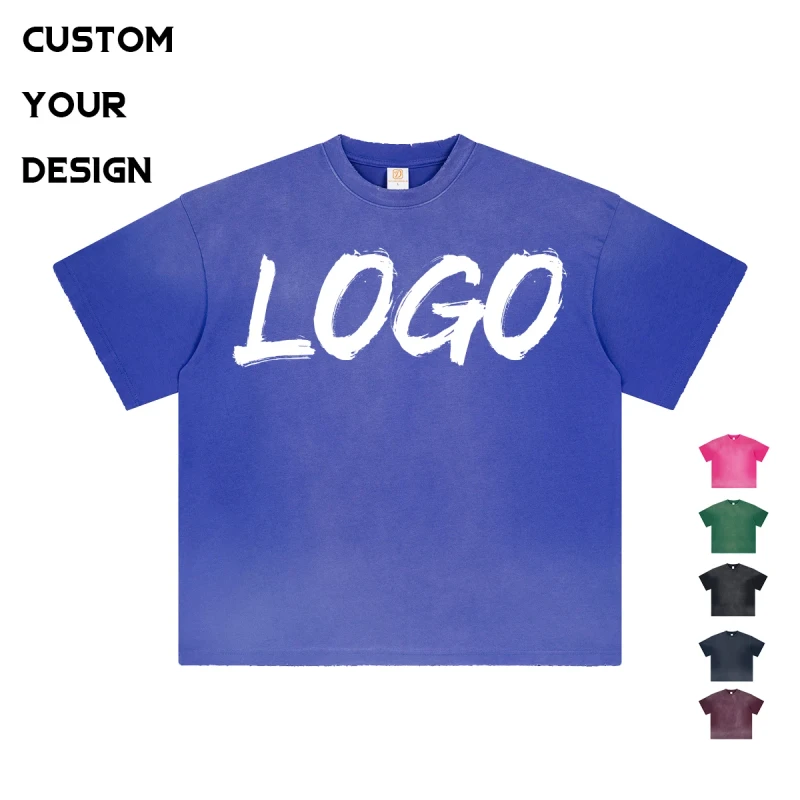 Round-Neck-Tshirt-Blank-Gym-Sport-Custom-Acid-Washe-100-Cotton-Patchwork-Personalized-Mens-T-shirts
