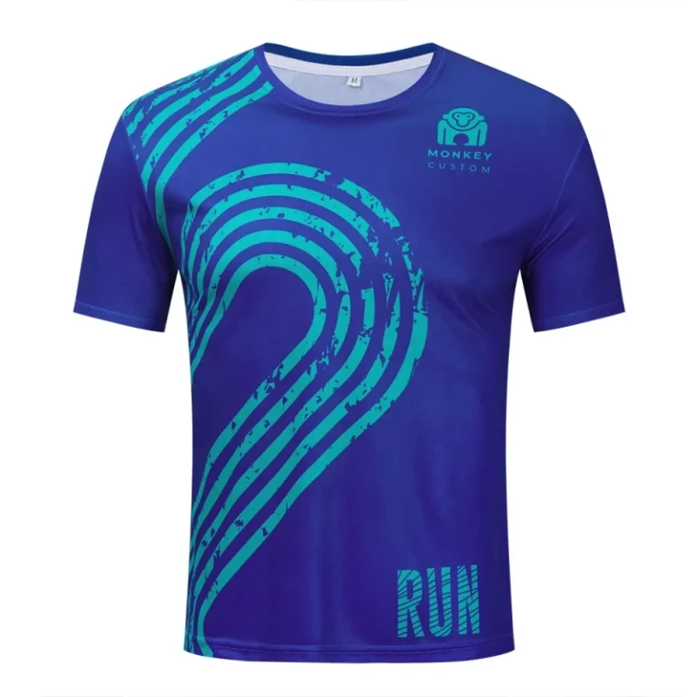 Running-Heat-Transfer-T-shirt-Design-Polyester-Short-Sleeve-Breathable-Marathon-Wear