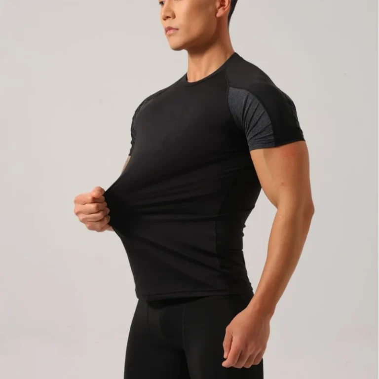 Running-Training-Sports-T-Shirt-90-Polyester-10-Spandex-Compression-Training-Gym-T-shirts-Bodybuilding-Workout-Fitness-Shirt