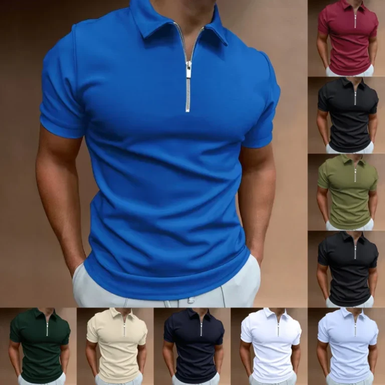 S-5XL-Summer-Mens-Solid-Short-Sleeve-Polo-T-shirt-Casual-Fit-European-and-American-Mens-Top-Shirt