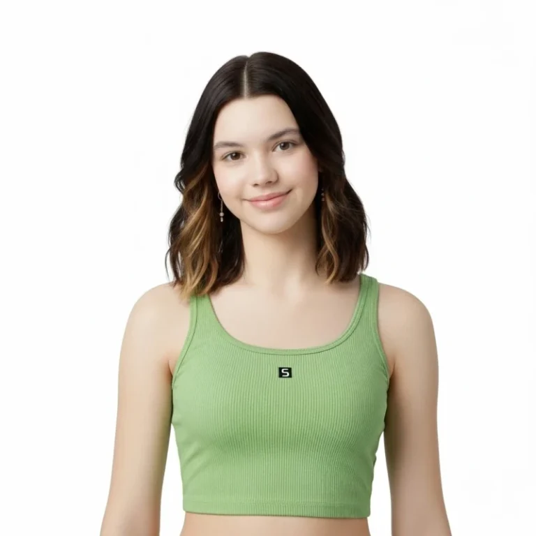 Seamless-Thin-Elastic-Vertical-Rib-Fabric-S-Mark-U-Neck-Longline-Wire-Free-Breathable-Camisole-Bra-Ladies-Sports-Everyday