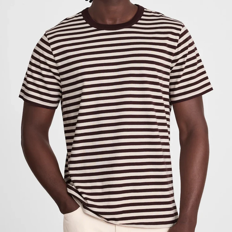 Short-Sleeve-Mens-T-shirt-Striped-Tshirts-Top-Summer-Crewneck-Tee-Organic-Cotton-T-Shirt-Sustainable-T-shirts