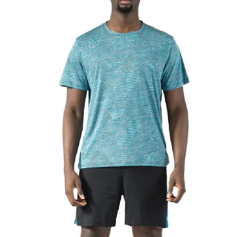 Short-Sleeve-T-Shirt-Mens-Top-Sports-Quick-Drying-Casual-Jacquard-Running-T-Shirts