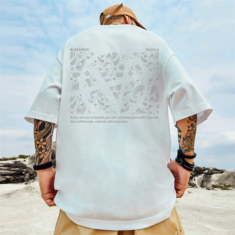Short-Sleeved-T-shirt-Mens-and-Womens-Street-Hip-hop-Top-Summer-Versatile-Half-Sleeved-T-shirt