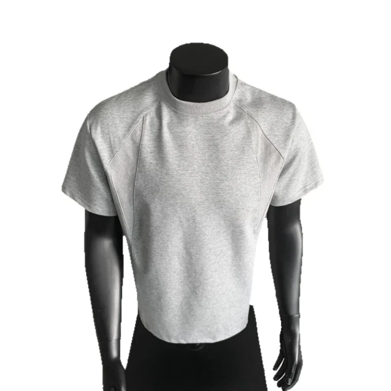 Short-Sleeved-T-shirt-for-Men-Summer-Tough-Guy-Outfit-Elastic-Slim-Fit-Small-Neckline-T-shirt-Base-Shirt-Summer
