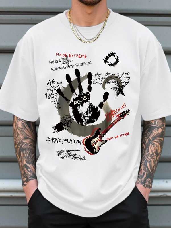 Short-sleeved-T-shirt-Summer-Street-Design-100-Pure-Cotton-Knitted-Short-Sleeve-Loose-Comfortable-190g-OEM-ODM-Optional-Mens