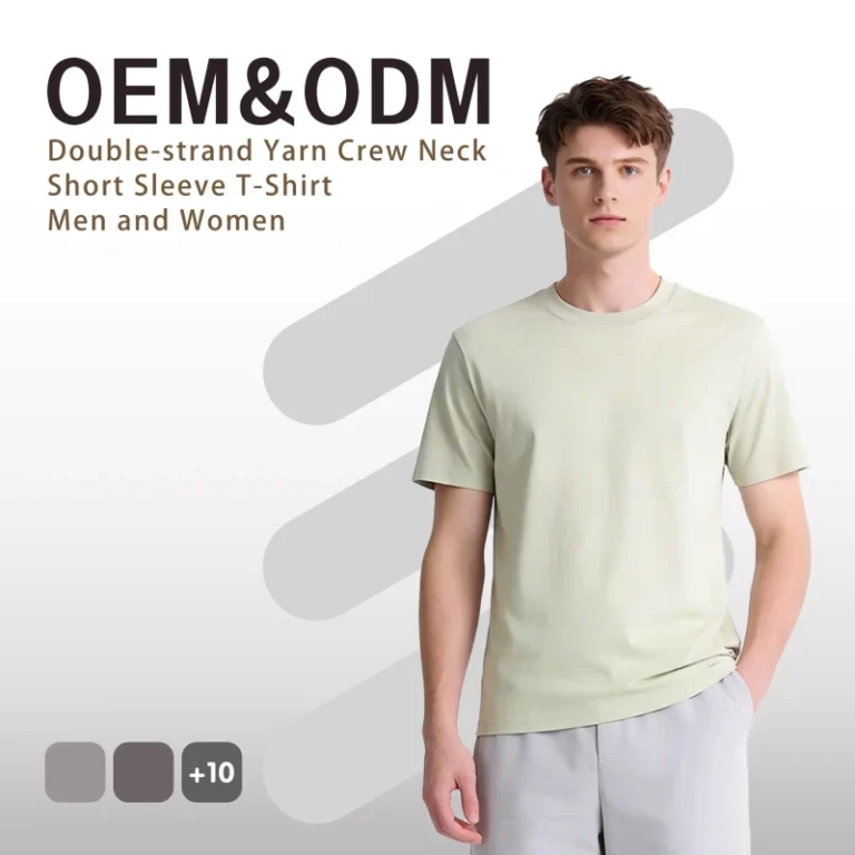 Shoulder-Heavy-240g-Combed-Cotton-Double-Yarn-Crewneck-Short-Sleeve-T-Shirt-Men-Women-Summer-Solid-Color-Casual-Blank