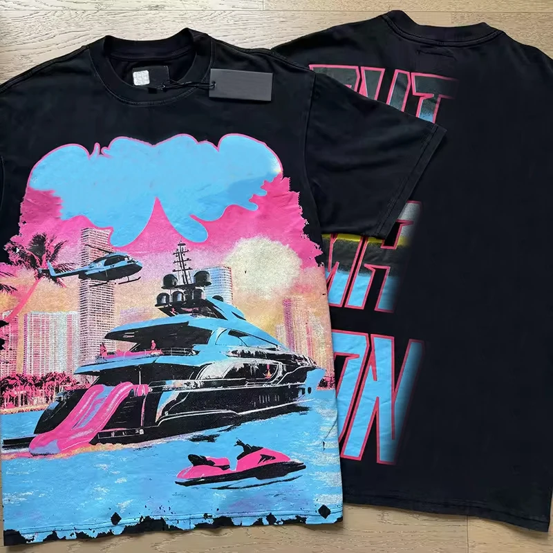 Skeleton-Surfboard-Print-Vintage-Washed-Oversized-T-Shirt-Men-Women-Unisex-Streetwear-Hip-Hop-Graphic-Tee-High-Quality
