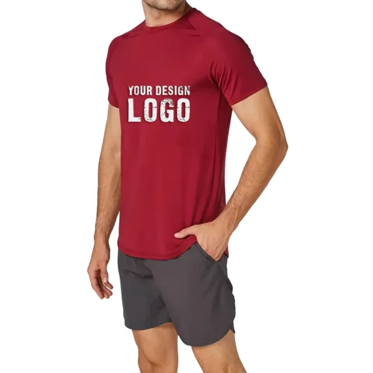 Slim-Fit-Quick-Dry-Fitness-Workout-Mens-T-Shirt-Customized-Logo-100-Cotton-Gym-Sport
