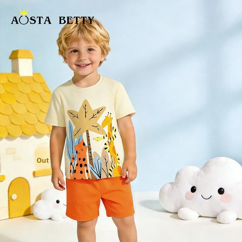 Soft-Breathable-Baby-Boy-T-Shirt-Short-Sleeve-100-Cotton-Children-Sports-Sets-for-Summer-Casual-Wear