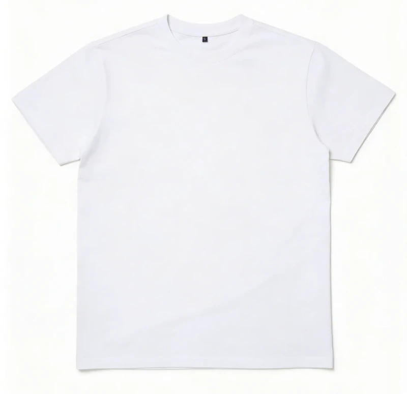 Soft-Fabric-Custom-Graphic-Logo-Label-100-Cotton-Pure-White-Casual-Oversized-Plain-Mens-T-Shirt