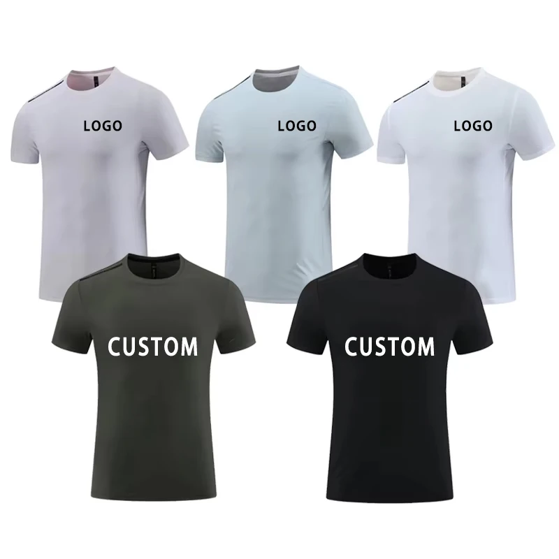 Solid-Color-Casual-Blank-Short-Sleeved-T-Shirt-Men-Breathable-Moisture-Absorption-Quick-Drying