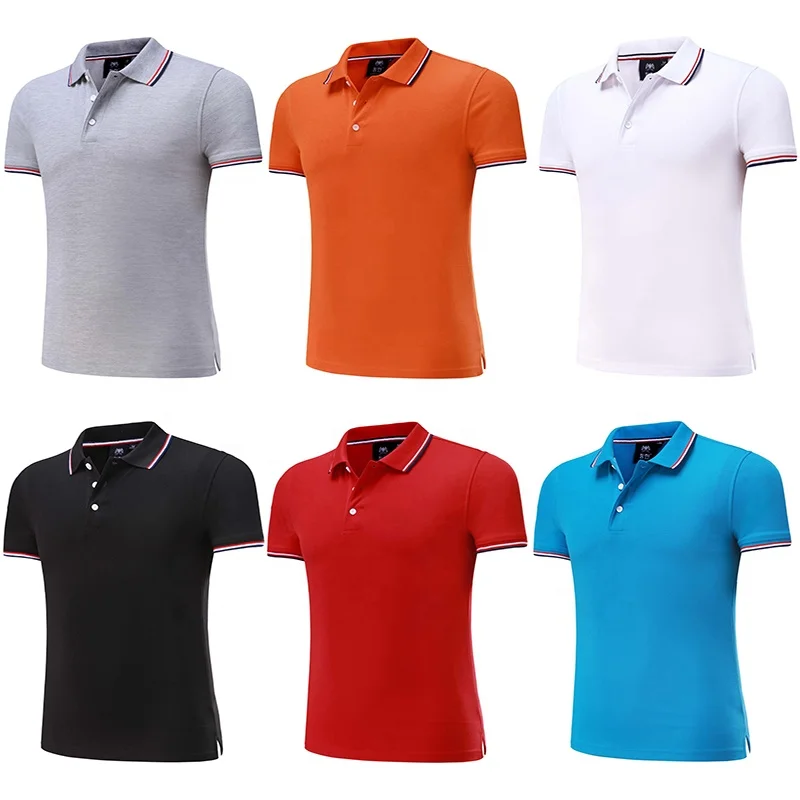 Solid-Color-T-Shirt-Plain-No-Brand-Mens-Polo-Tshirts