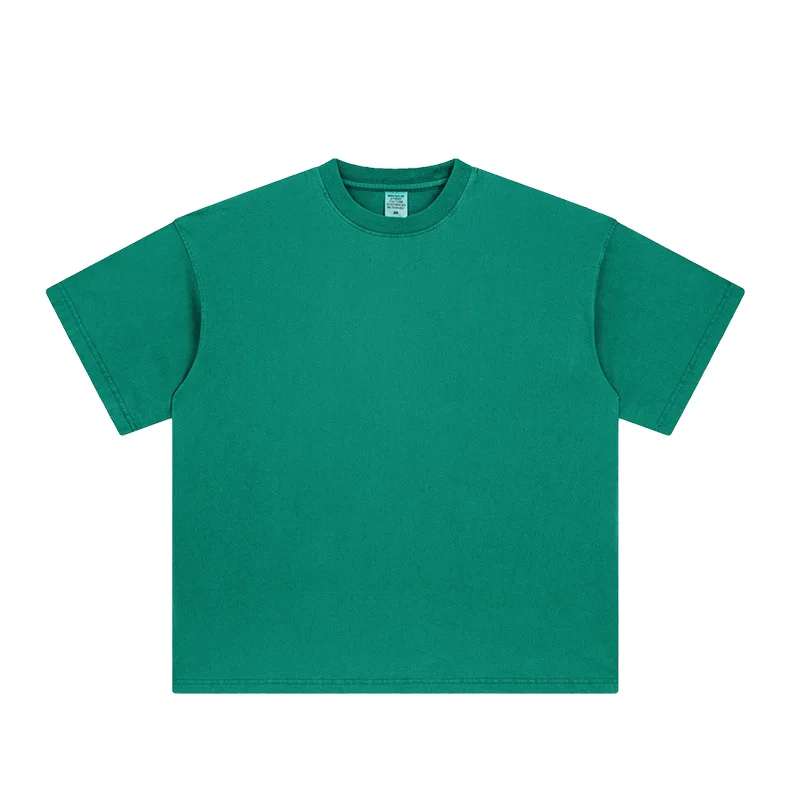Solid-Dark-Crew-Neck-Men-T-Shirt-Custom-Logo-Cotton-Blank-1