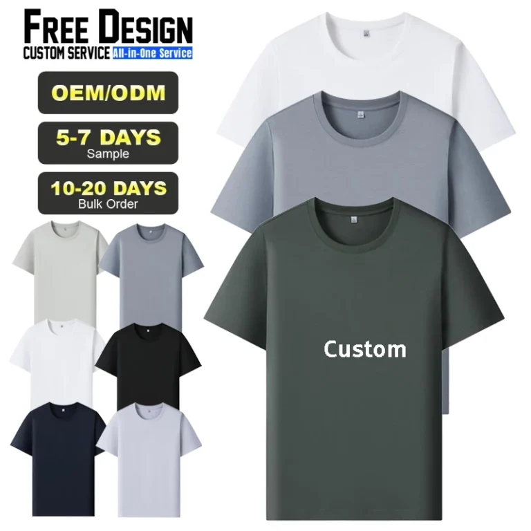Solid-Plain-Pima-Cotton-Polyester-Spandex-Mens-T-shirt-Custom-Printed-Moisture-Wicking-Breathable-Unisex-Tee-Shirts