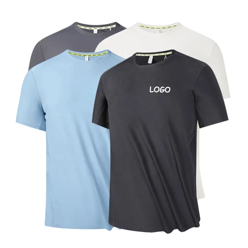 Sports-Fitness-Top-Dry-Fit-Mens-Blank-T-shirts-Gym-Running-Nylon-Breathable-Athletic-Tshirt