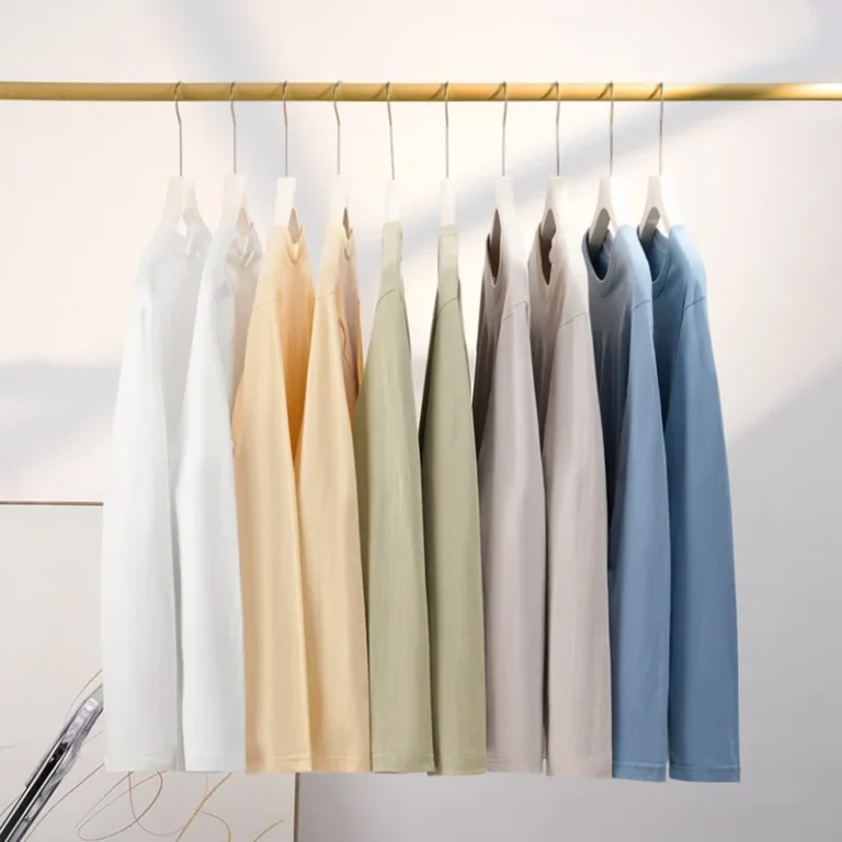 Spring-Ribbed-Neckline-Tshirts-Blank-Long-Sleeve-Heavyweight-Oversized-Tshirt-High-Quality-T-shirts-for-Men