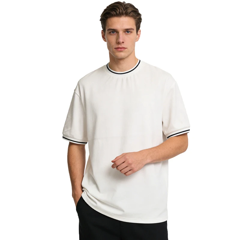 Spring-Summer-Mens-Short-Sleeve-T-Shirt-100-Polyester-Breathable-Casual-Business-Heat-Transfer-Printed-Pattern-Regular-Fit-1
