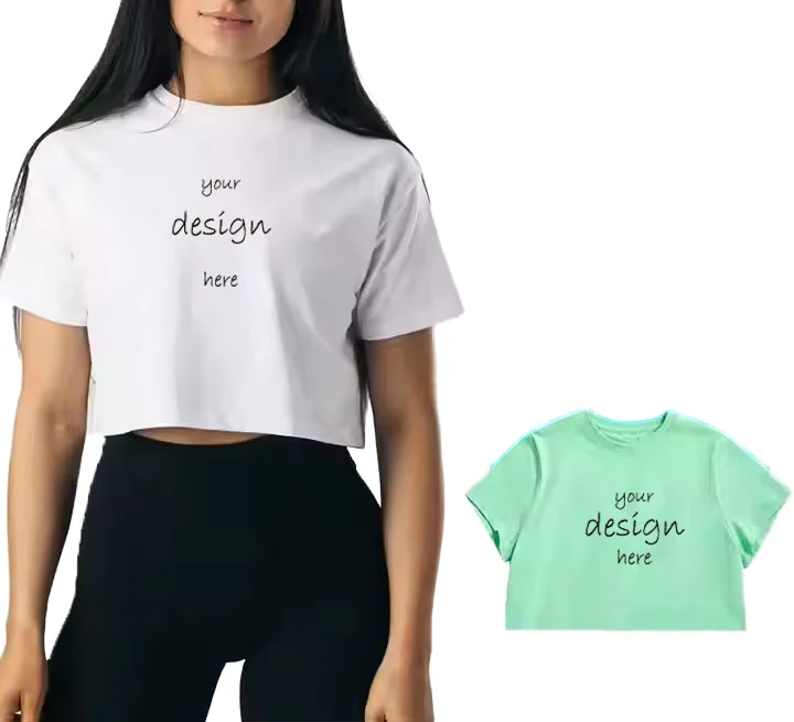 Spring-Summer-Solid-Breathable-Women-Plain-Crop-Top-T-Shirts-Quick-Dry-Casual-Street-Wear-Girls-Baby-Tees