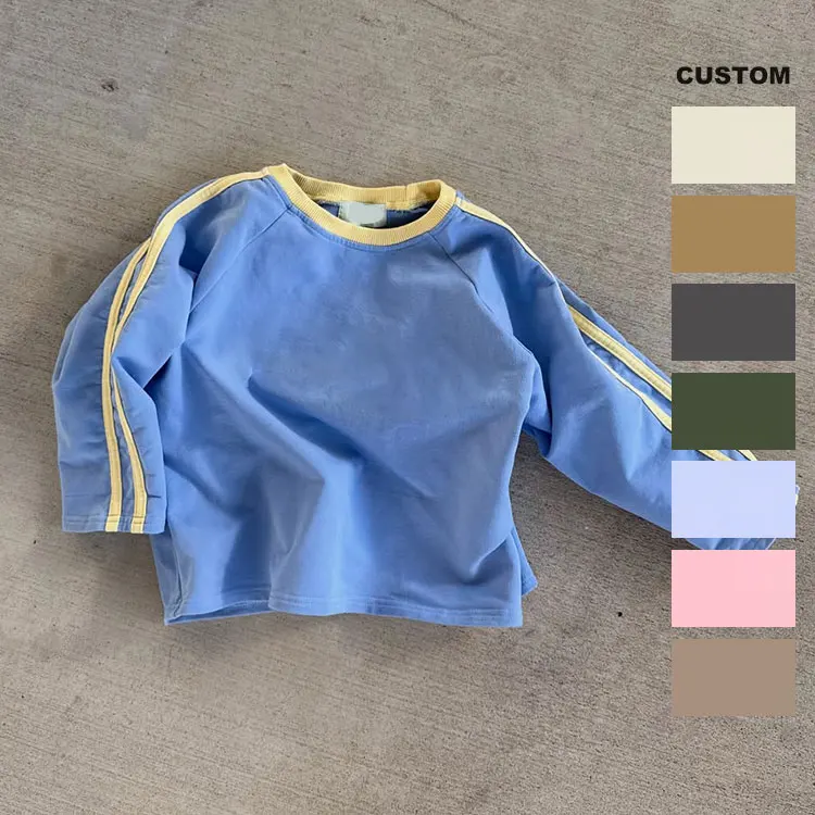 Spring-and-Autumn-Kids-Baggy-Contrast-Color-Cotton-Band-Tee-Custom-logo-Childrens-Cotton-Long-Sleeve-T-shirt-for-Boys-and-Girls