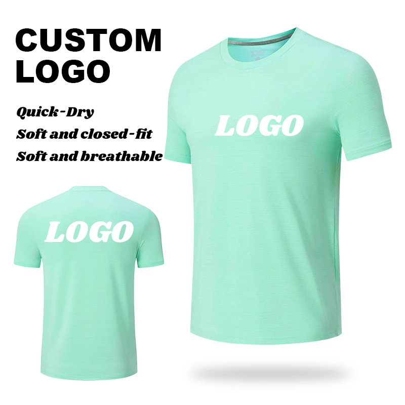 Stretch-Dry-fit-Fitness-Training-T-shirts-Performance-Tee-Athletic-Lightweight-Short-Sleeve-Mens-Clothing-Polyester