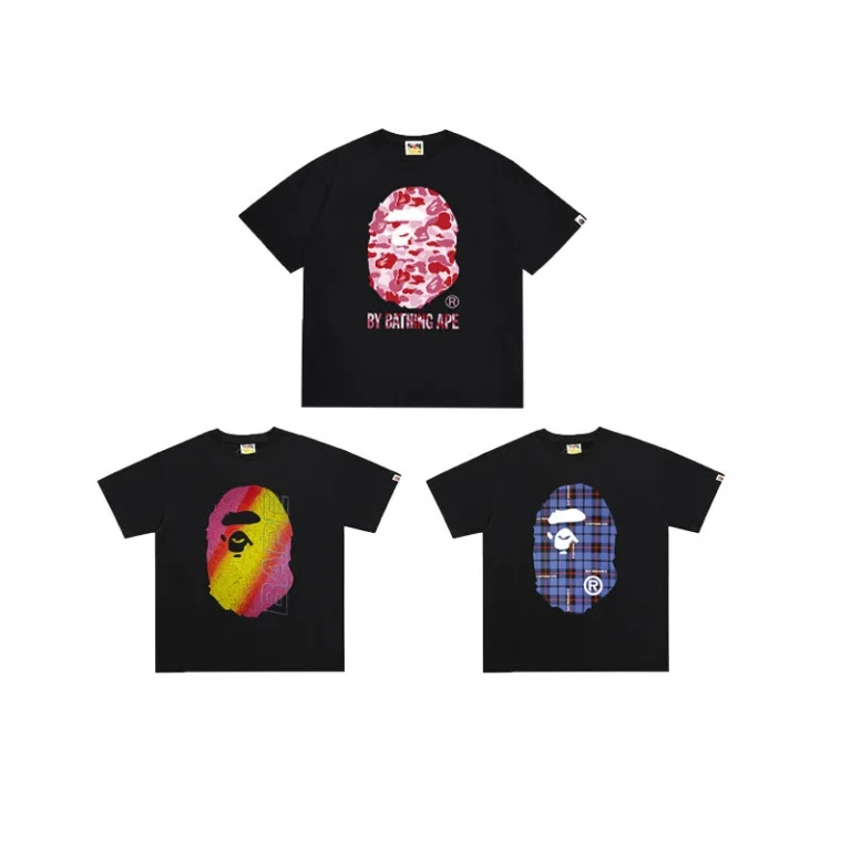 Stylish-Mens-Loose-Printed-T-Shirts-Multi-Pattern-Stock-100-Cotton-260-Grams-Men-T-shirt