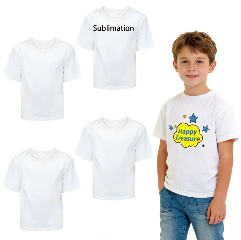 Sublimation-Blanks-Boys-White-t-Shirt-100-Polyester-Cotton-Feel-Plain-White-Tshirt-Kids-Sublimation-Tshirt-Printing-Custom-Logo