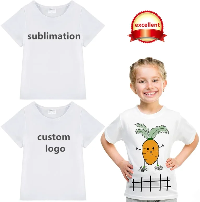 Sublimation-Kids-Tshirts-for-Boys-Kids-Blank-Tshirt-Girl-for-Sublimated-Tee-Shirt-100-Polyester-Cotton-Feel-Print-Custom-Logo